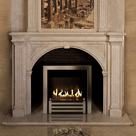 Биокамин в мраморном портале Firezo Tesoro