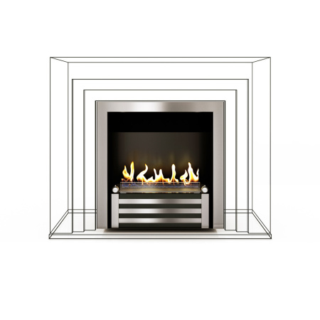 Биокамин в мраморном портале Firezo Armonia